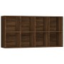 Estantería/Aparador contrachapada marrón roble 66x30x130 cm