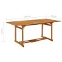 Garden dining table 180x90x75 cm solid acacia wood by vidaXL, Garden tables - Ref: Foro24-315945, Price: 211,31 €, Discount: %