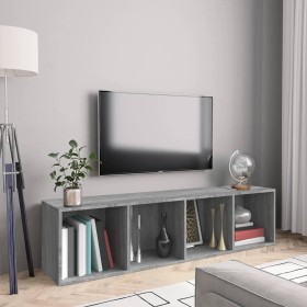 Estantería/mueble de TV madera gris Sonoma 143x30x36 cm