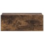 Mesita de noche flotante madera roble ahumado 40x30x15 cm