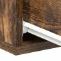 Mesita de noche flotante 2 uds madera roble ahumado 40x30x15cm