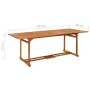Garden dining table 220x90x75 cm solid acacia wood by vidaXL, Garden tables - Ref: Foro24-315946, Price: 262,34 €, Discount: %