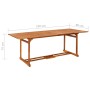 Mesa de comedor jardín 220x90x75 cm madera maciza de acacia de vidaXL, Mesas de jardín - Ref: Foro24-315946, Precio: 267,93 €