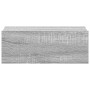 Mesita de noche flotante 2 uds madera gris Sonoma 40x30x15 cm