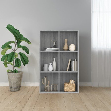 Estantería/Aparador madera contrachapada gris Sonoma 66x30x98cm