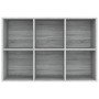 Estantería/Aparador madera contrachapada gris Sonoma 66x30x98cm