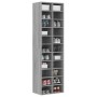 Zapatero de madera contrachapada gris Sonoma 54x34x183 cm