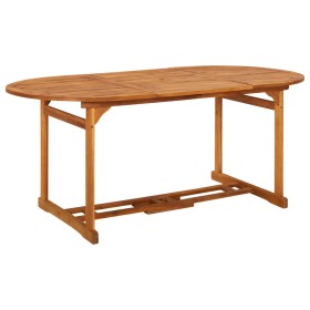 Mesa de comedor jardín 180x90x75 cm madera maciza de acacia