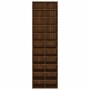 Zapatero de madera contrachapada roble marrón 54x34x183 cm