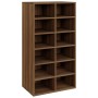 Mueble zapatero madera contrachapada marrón roble 54x34x100,5cm