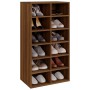 Mueble zapatero madera contrachapada marrón roble 54x34x100,5cm