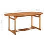 Mesa de comedor jardín 180x90x75 cm madera maciza de acacia de vidaXL, Mesas de jardín - Ref: Foro24-315948, Precio: 261,78 €...