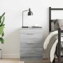 Mesita de noche madera contrachapada gris Sonoma 38x35x56 cm