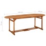 Solid acacia wood dining table for garden, 220x90x75 cm by vidaXL, Garden tables - Ref: Foro24-315949, Price: 233,94 €, Disco...