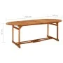 Solid acacia wood dining table for garden, 220x90x75 cm by vidaXL, Garden tables - Ref: Foro24-315949, Price: 230,17 €, Disco...