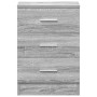 Mesita de noche madera contrachapada gris Sonoma 38x35x56 cm