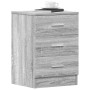 Mesitas de noche 2 uds madera gris Sonoma 38x35x56 cm
