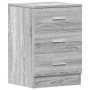 Mesitas de noche 2 uds madera gris Sonoma 38x35x56 cm
