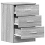 Mesitas de noche 2 uds madera gris Sonoma 38x35x56 cm