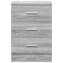 Mesitas de noche 2 uds madera gris Sonoma 38x35x56 cm