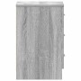 Mesitas de noche 2 uds madera gris Sonoma 38x35x56 cm