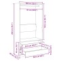 Armario madera contrachapada color roble ahumado 100x50x200 cm