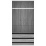 Armario de madera contrachapada gris Sonoma 100x50x200 cm