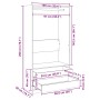 Armario de madera contrachapada gris Sonoma 100x50x200 cm