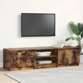 Mueble para TV madera contrachapada roble ahumado 140x40x35,5cm