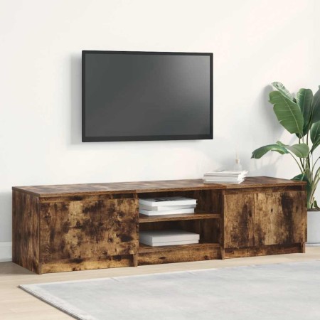 Mueble para TV madera contrachapada roble ahumado 140x40x35,5cm