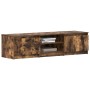 Mueble para TV madera contrachapada roble ahumado 140x40x35,5cm