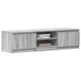 Mueble de TV madera contrachapada gris Sonoma 140x40x35,5 cm