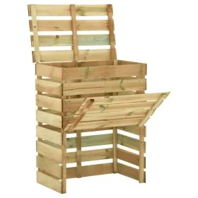 Compostador de láminas madera de pino impregnada 80x50x100 cm de vidaXL, Compostadores - Ref: Foro24-316062, Precio: 70,05 €,...