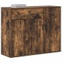 Aparador madera contrachapada color roble ahumado 88x30x70 cm