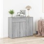 Aparador de madera contrachapada gris Sonoma 88x30x70 cm