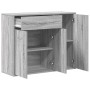 Aparador de madera contrachapada gris Sonoma 88x30x70 cm
