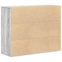 Aparador de madera contrachapada gris Sonoma 88x30x70 cm