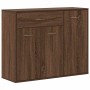 Aparador madera contrachapada color roble marrón 88x30x70 cm