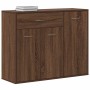 Aparador madera contrachapada color roble marrón 88x30x70 cm