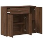 Aparador madera contrachapada color roble marrón 88x30x70 cm