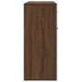 Aparador madera contrachapada color roble marrón 88x30x70 cm