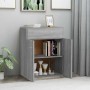 Aparador de madera contrachapada gris Sonoma 60x30x75 cm