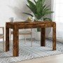 Mesa de comedor madera de ingeniería roble ahumado 120x60x76 cm