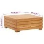 Set de mesa y reposapiés de jardín cojín madera maciza acacia by vidaXL, Modular outdoor sofas - Ref: Foro24-316083, Price: 2...