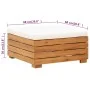 Set de mesa y reposapiés de jardín cojín madera maciza acacia by vidaXL, Modular outdoor sofas - Ref: Foro24-316083, Price: 2...