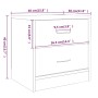 Mesita de noche madera de ingeniería marrón roble 40x30x40 cm