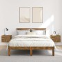 Mesita de noche madera contrachapada roble ahumado 40x30x30 cm