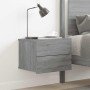 Mesita de noche madera contrachapada gris Sonoma 40x30x30 cm en Mesitas de noche | Comprar online en Foro24
