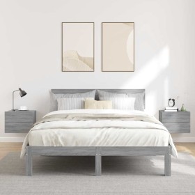 Mesitas de noche 2 uds contrachapada gris Sonoma 40x30x30 cm Mesitas de noche 2 uds contrachapada gris Sonoma 40x30x30 cm