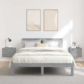 Mesitas de noche 2 uds contrachapada gris Sonoma 40x30x30 cm Mesitas de noche 2 uds contrachapada gris Sonoma 40x30x30 cm